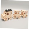 Gatuida DIY Wooden Train for Unpainted Model Train Kit Educational