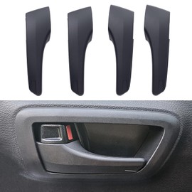 JKCOVER Door Handle Cover Compatible with Toyota Tacoma 2016-2021 2022 2023 Accessories Interior Door Handles Protector Decorate Covers Toyota Avalon Camry Highlander Prius Rav4 Sienna Venza（Black）