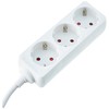 Kopp Standard 3-Way Socket Strip, white, 128613003