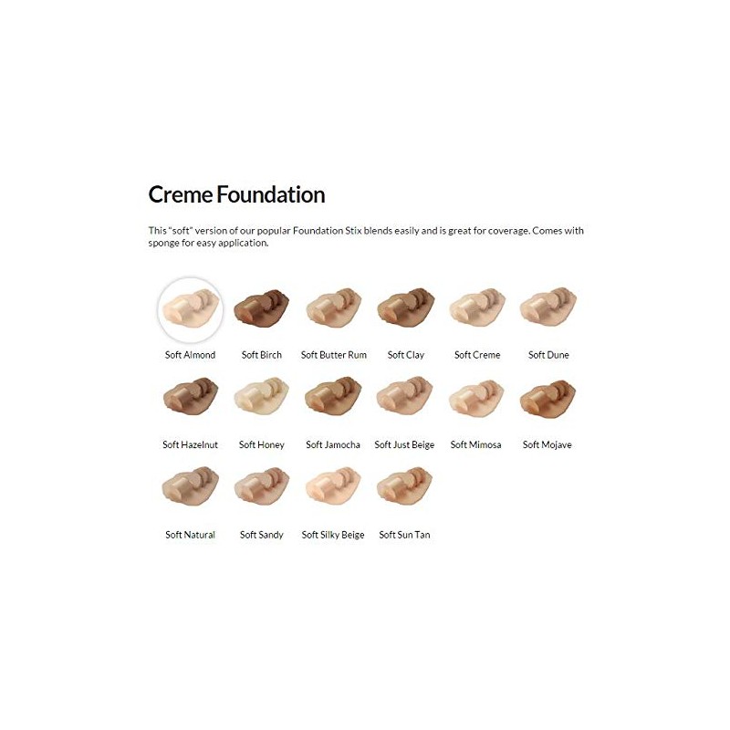 Jolie Creme Foundation SPF-15 Full Coverage Makeup W/Sponge (Soft Clay)