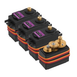 4 Pack MG996R Servo Motor, 55g Fully Copper Gear High Torque Digital Servo Motor Kit for RC Helicopter Car Boat Robot, Control Angle 180°