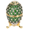 Egg Trinket Box Zinc Alloy Sparkling Rhinestone Exquisite Elegant Metal