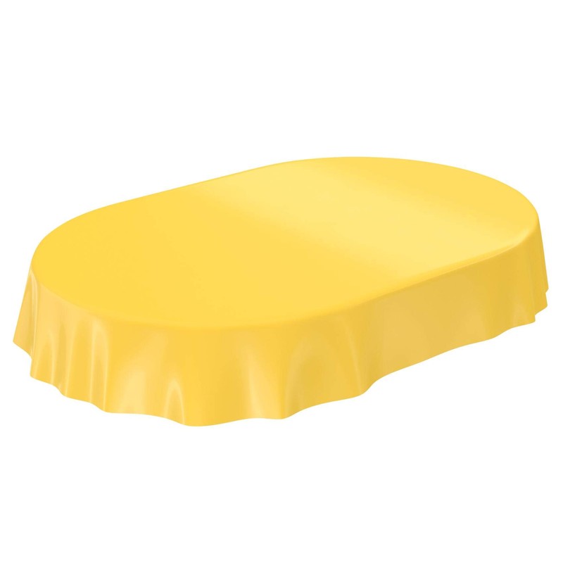 Oilcloth Tablecloth Oilcloth Washable Tablecloth Plain Gloss Plain Yellow Cut