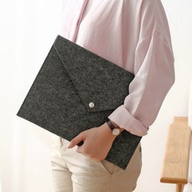 Felt Tablet Sleeve Bag Large Capacity Layered Storage Soft Inner Graphic Drawing Tablet Carrying Case for Travelling Office