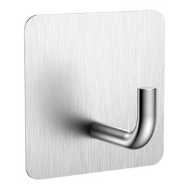 KRUI 4 Pcs Adhesive Wall Hooks for Emergency Fire Blankets, Heavy Duty Stainless Steel Wall Hanging Hooks Waterproof and Fireproof for Home Kitchen Bathroom Office