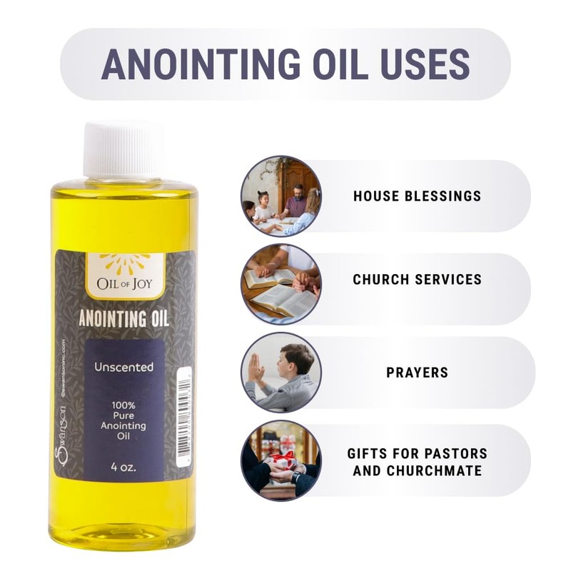Anointing Oil for Prayers Unscented 4 oz Altar Size by
