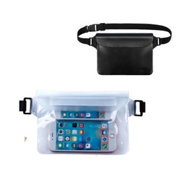 LIUHUIZEYU Waterproof Pouch with Adjustable Waist Strap, 2 Pack Screen Touch Sensitive Dry Bagfor Swimming Kayaking Boating Fishing Beach Diving