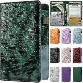 EcoVision Server Books for Waitress,Leather Waiter Book with Zipper Pocket, Server Booklet Restaurant Waitstaff Organizer, Serving Book Guest Check Book Holder Money Pocket Fits Server Apron