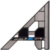 Shinwa Sokutei 78290 Circular Saw Guide Ruler, Triangle Polyka, 5.9
