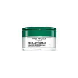 Yves Rocher Zero Blemish Face Gel Cream, Sebo Active Clear, Combination to Oily Skin, Apply Morning & Evening, Mattifying cream, Improves skin texture 50ml jar