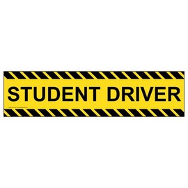 ComplianceSigns.com Student Driver Label Sign, 24x6 in. Magnetic for Transportation