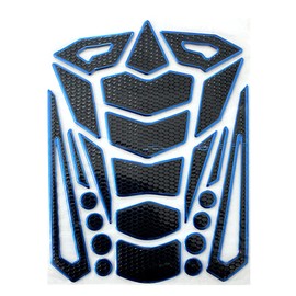 ihreesy Motorcycle Side Tank Pad Protector,3D Waterproof Gas Tank Pad Protector Decal Stickers Universal Self-adhesive Tank Protector Pad Sticker,Blue