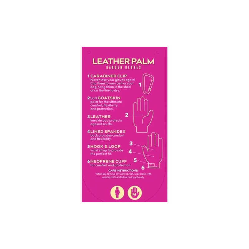 Clip Gloves Ladies Leather Palm Soft & Supple Medium Duty