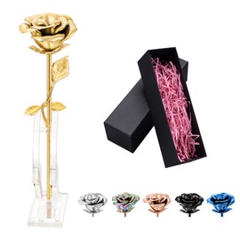 abooxiu Rose Flower Keepsake Urn for Ashes Sympathy Gift Small Stainless Steel Urn Mini Cremation Urn Keepsake Rose for Sharing Human Ashes-Gold