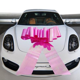 1Pcs Giant Car Bow,21 Inch Giant Gift Bow for Large Gift Decoration,Giant Presents,Lady Surprise Party,Wedding Reception,Birthday,Christmas Bows for Car,Gift Bow (Metallic Purple)