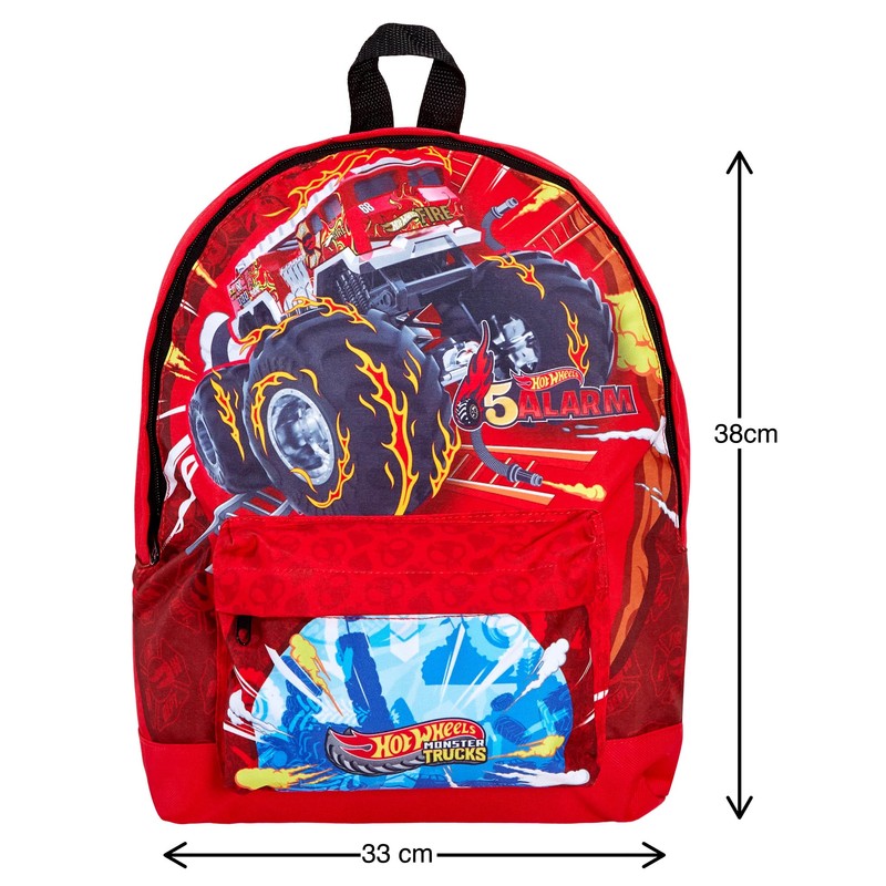 Hot Wheels Monster Trucks Backpack + Lunch Bag + Pencil