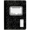 Top Flight Sewn Composition Book, Black and White Marble, Wide