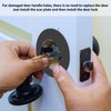 2Pcs Door Knob Plates Round Version, Stainless Steel Door Reinforcement