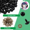 TOAOB Pack of 50 Safety Eyes, Large, 18 mm, Black,