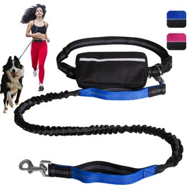 Correa para Correr Con Perro Sin Manos - Doble Caña Reflectante, Cintura Ajustable y Retráctil para Perro Grande - Ideal para Mascota, Entrenar, Caminar