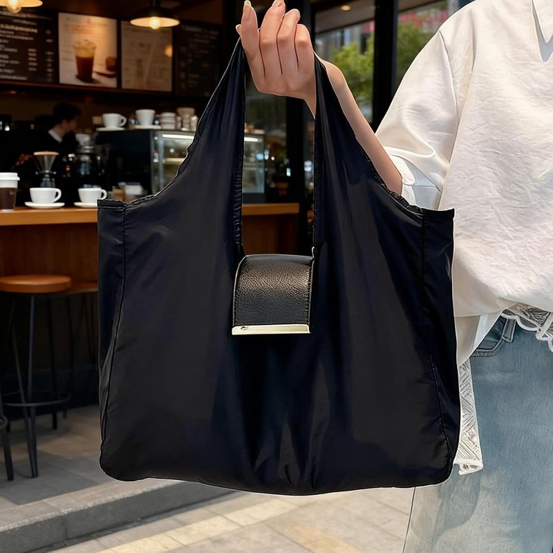 Bolso Tote Plegable de PU – Expansible y Ligero para