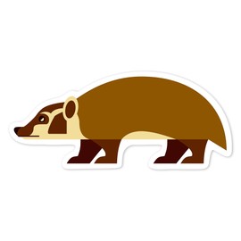 Die Cut Sticker Badger Geometric Vinyl Sticker 3 to 6 inches, (Waterproof Decal for Cars, Water Bottles, Laptops, Coolers), Large