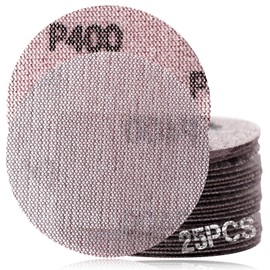 SPEEDWOX 3-Inch 400 Grit Mesh Abrasive Dust Free Sanding Discs, Virtually Dust-Free, Box of 25 Discs, Sanding Discs Hook And Loop For Metal, Wood, Composites, Stock Removal, And Fine Finishing