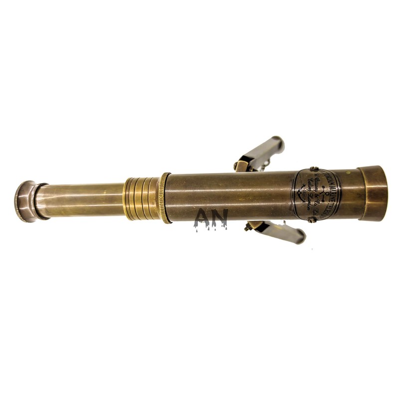 Brass Nautical Miniature Telescope, Victoria Marine Telescope with Tripod Stand/Tabletop