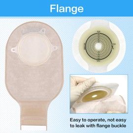 HDL-HENDRY 15PCS Colostomy Bags, Two Piece Drainable Pouches with Closure, Max Cut 57mm Ostomy Supplies for Ileostomy Stoma Care, 10pcs Bags+ 5pcs Skin Barriers