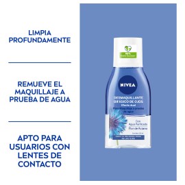 Nivea desmaquillante facial bifásico de ojos con biotina y flor de aciano 125 ml