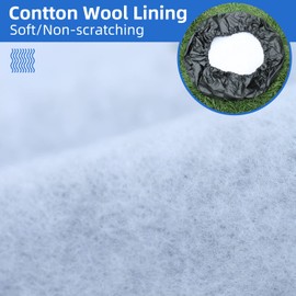 VINPATIO RV Tire Covers 4 Pack, Waterproof Thickening Leather Tire Cover for RV Wheel Trailer Camper, Universal Fits Tire Diameters 40-42 inches, Black