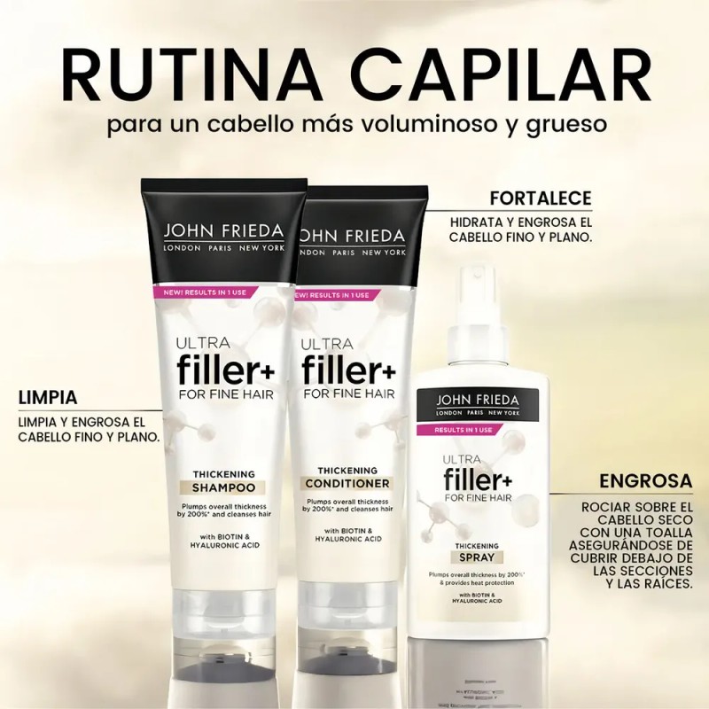 John Frieda Ultrafiller+ Shampoo Engrosante, 245ml