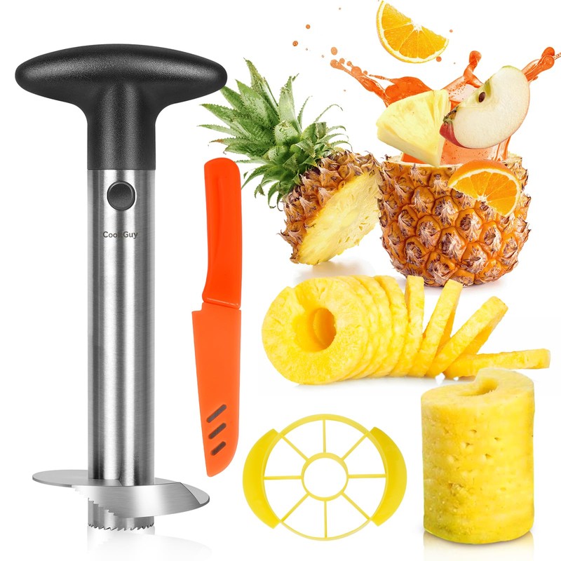 Cook Guy Round Handle Pineapple Corer and Slicer Set -