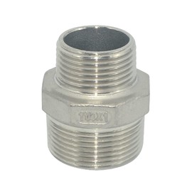 Megairon 1-1/4" x 1" Male Threaded Reducing Nipple Fitting/Adapter,Stainless Steel SS304 NPT Pipe Hex Reducer