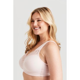 Miss Mary of Sweden Broderie Anglaise Non-Wired Bra - Pale Pink, size: 80H