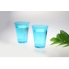 Mozaik 10 Turquoise Blue Plastic Cups 200ml