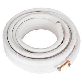 50FT Air Conditioning Tubing Hose Extension 1/4 and 1/2 Inch Twin Insulated Copper Hoses Fit for Mini Split Air Conditioner