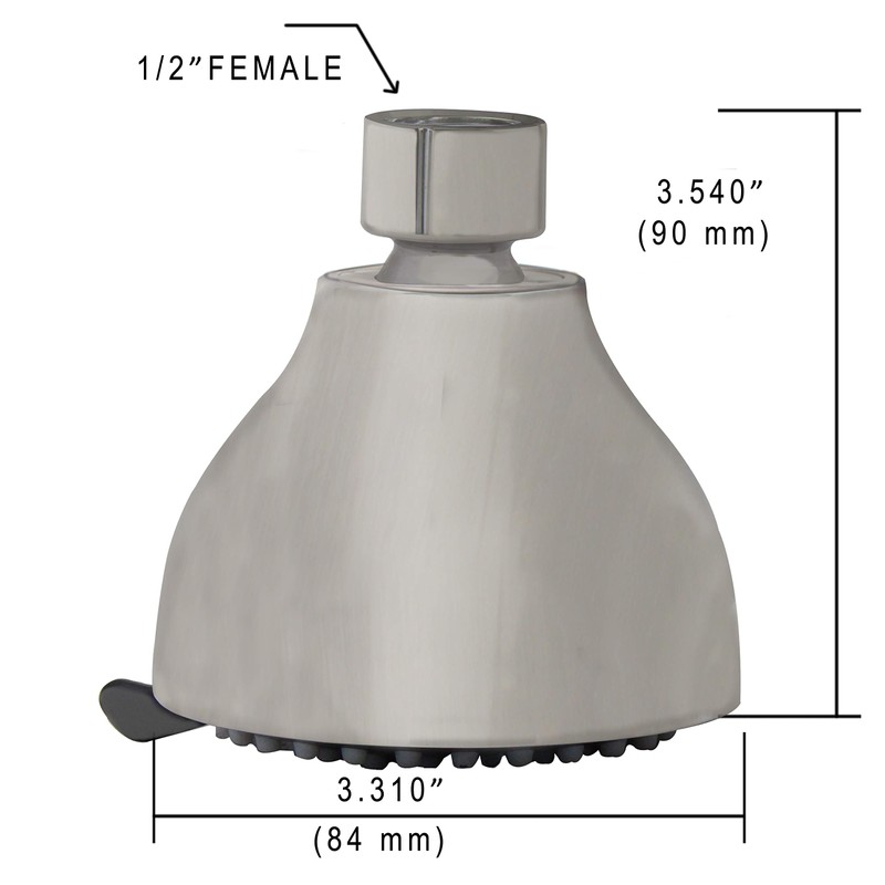 YOO.MEE High Pressure Fixed Shower Head - Strong Powerful Pressure