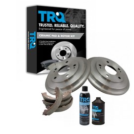 TRQ Rear Brake Drum & Shoe Kit w/Fluids for Honda Civic DX LX LX-S HF New