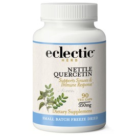 Eclectic Institute Raw Freeze-Dried Non-GMO Nettle Quercetin Capsules | Sinus, Nasal, Immune Support | 90 CT