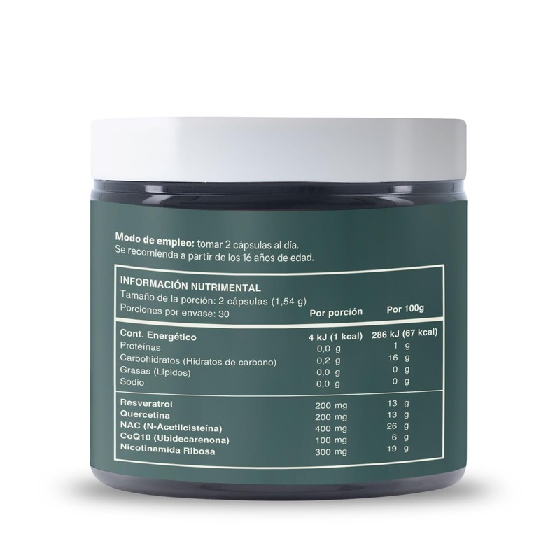 RESET | RESVERA NAD + con Resveratrol, NAC, NR, Quercitina