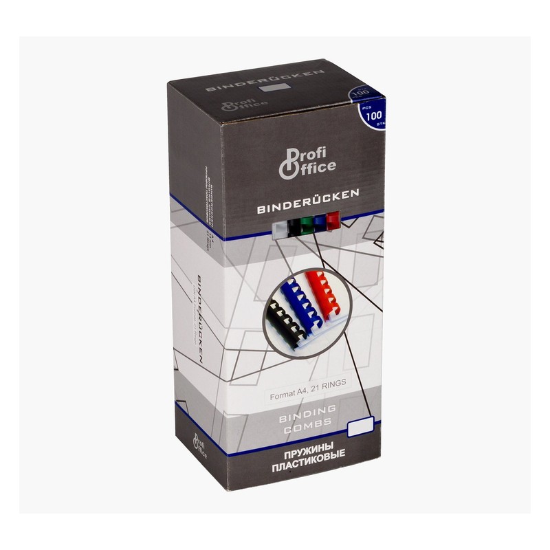 ProfiOffice® Plastic Binding Combs 21 Rings 8 mm Yellow Pack