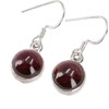 GURU SHOP Silver Earrings Indian Earrings Round Silver Earring Black,