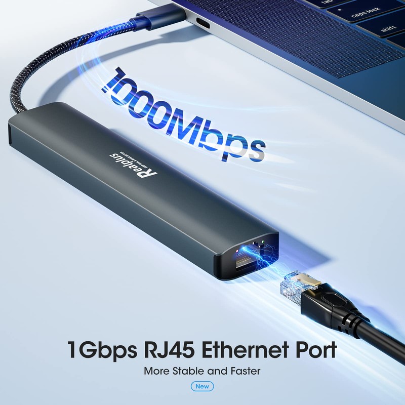 RealPlus USB C Hub 7 in 1 USB C Adapter