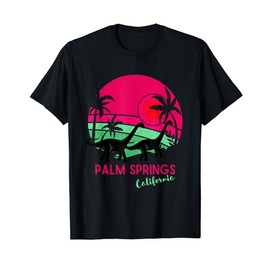 Palm Springs California Vintage Sunset Dinosaurs T-Shirt
