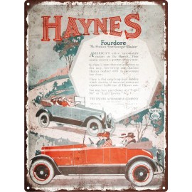 1918 HAYNES FOURDORE AUTOMOBILE AMERICA'S FIRST CAR Metal Sign Repro 9x12" 60493