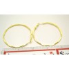 Designer Fashion Over Sized Hoop Earrings Gold Tone