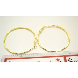 Designer Fashion Over Sized Hoop Earrings Gold Tone