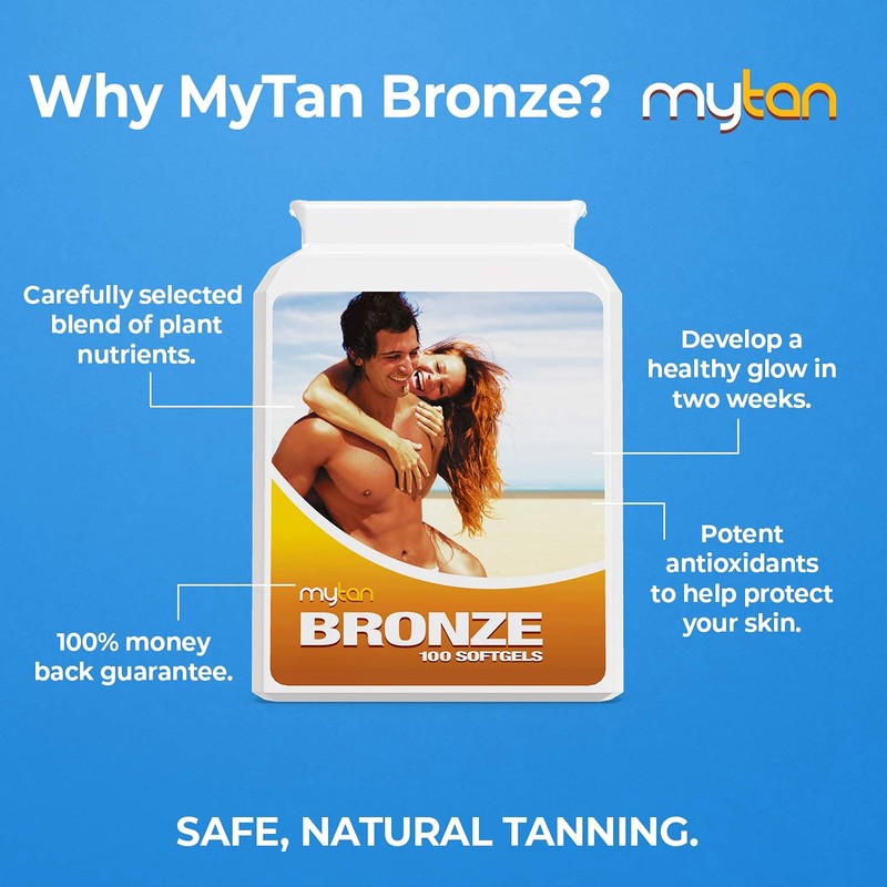 MyTan Bronze Tanning Pills Twin Pack | Sun Tan Supplement