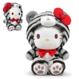 Kit-ty Plush Cuddly Toy, 21 cm, Anime Cartoon Plush Toy, Plush Doll Toy, Children's Plush Toy, Stuffed Animal Toy for Boys and Girls